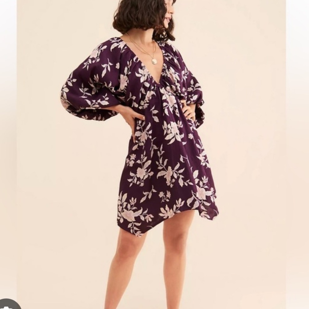 Free People linen mini dress